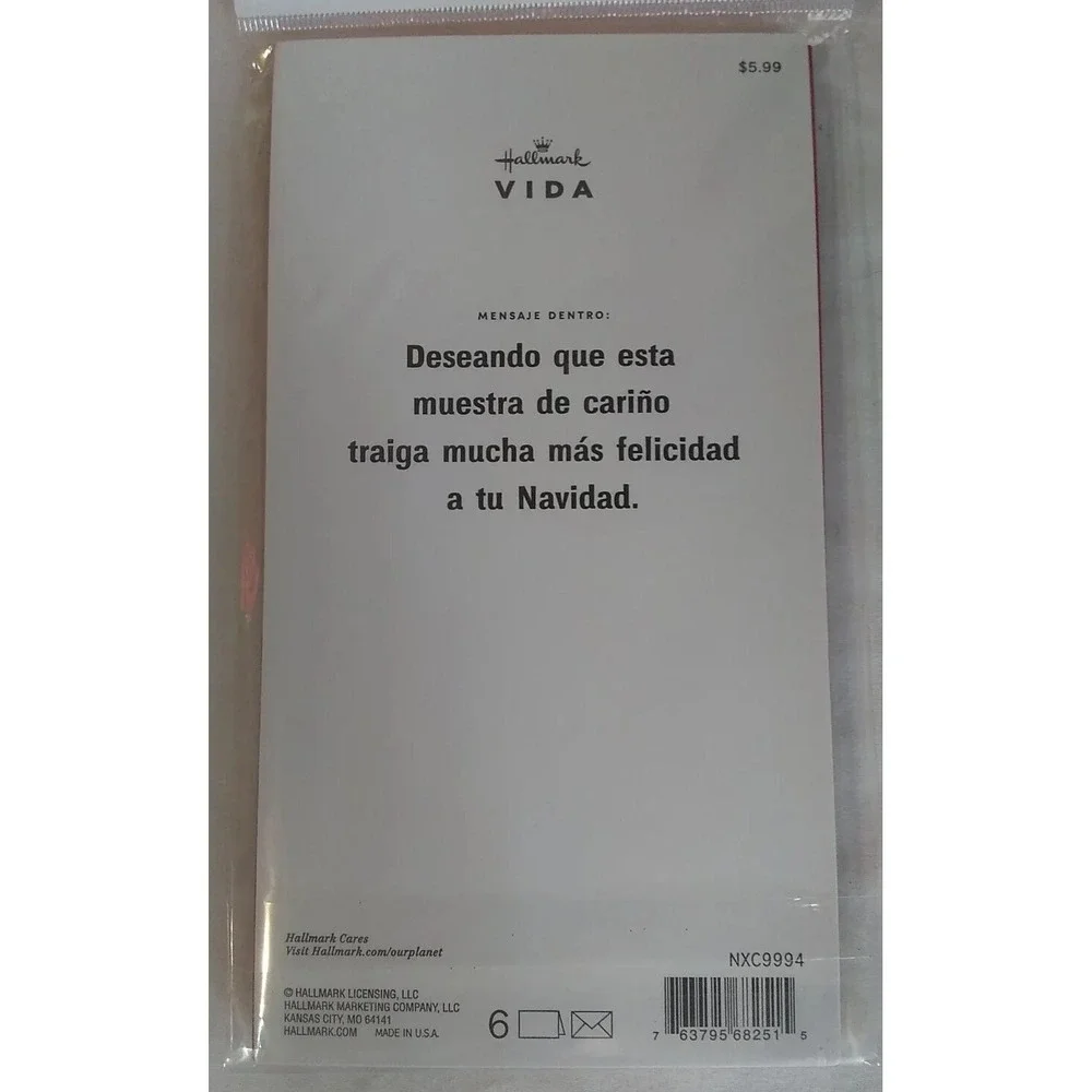 Portadinero‎ Spanish Christmas Cards Envelopes (6) Gift NEW Hallmark Connections